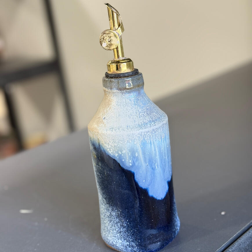 Soda fired Olive Oil Cruet