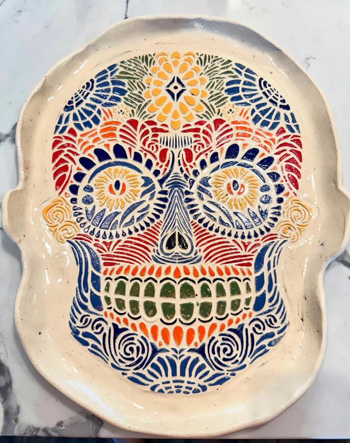 20" Sugar Skull Platter