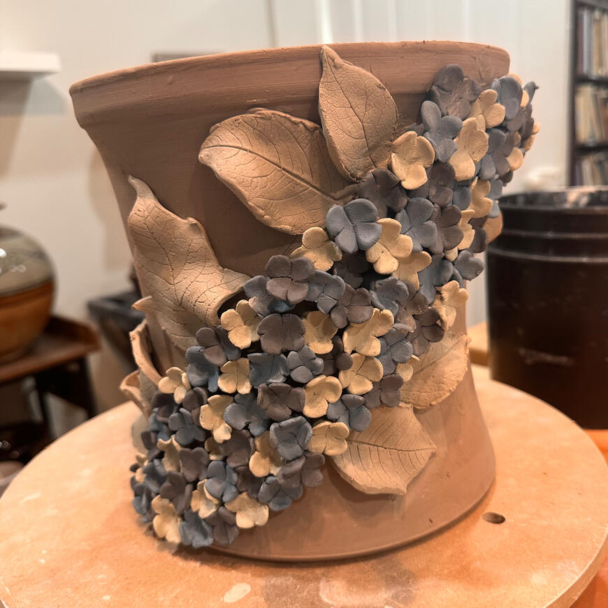 Floral Hydrangea Planter